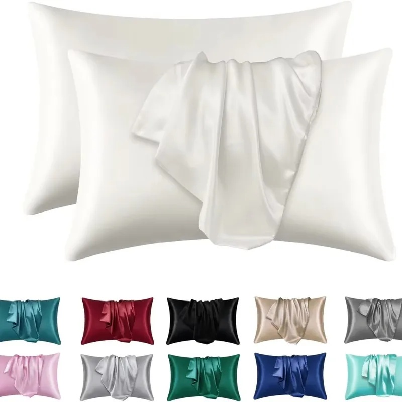 Silk Pillowcase - ปลอกหมอนผ้าไหมซาติน 1/2 ชิ้น สำหรับผมและผิวหนัง ปลอกหมอนคอรัล ขนาดมาตรฐาน