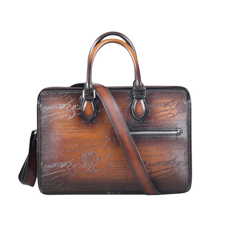 Leather Briefcase - DIMY 2025 ชายใหม่ธุรกิจกระเป๋าเอกสารผู้ชายหนัง high-end Luxury handmade