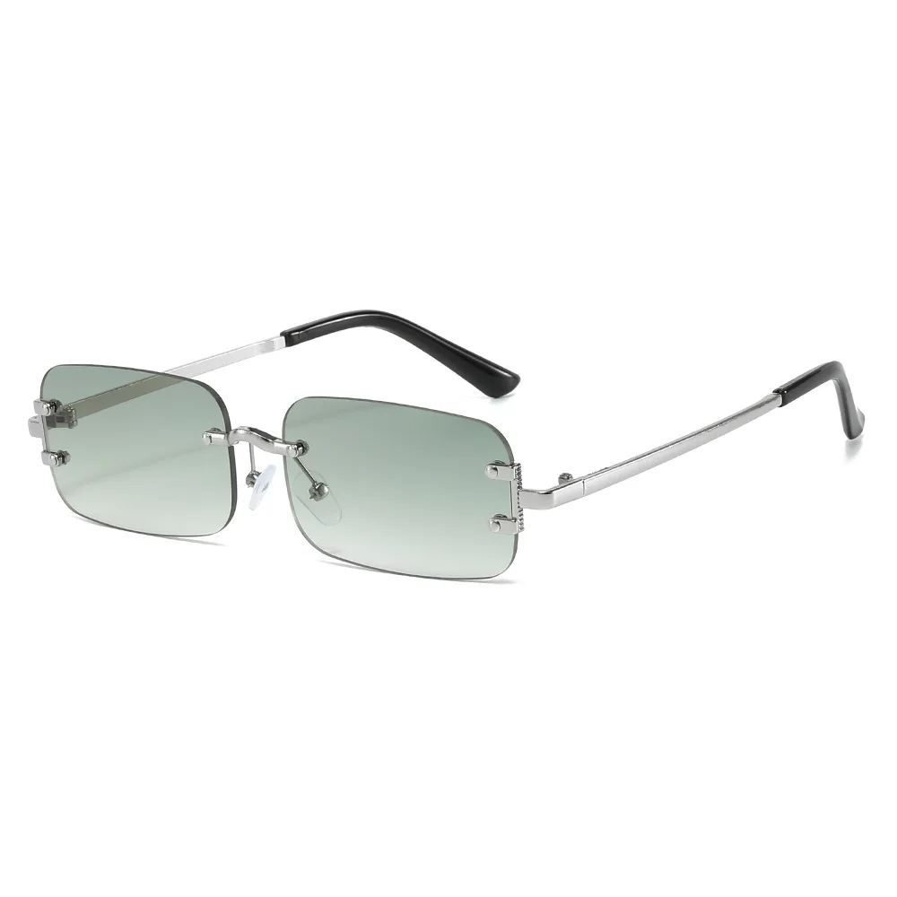 Designer Sunglasses - แว่นกันแดดทรงสี่เหลี่ยมไร้กรอบ สำหรับผู้หญิงและผู้ชาย แบรนด์หรู ดีไซน์เนอร์ แว่นตาแฟชั่นยอดนิยม สำหรับเดินทาง