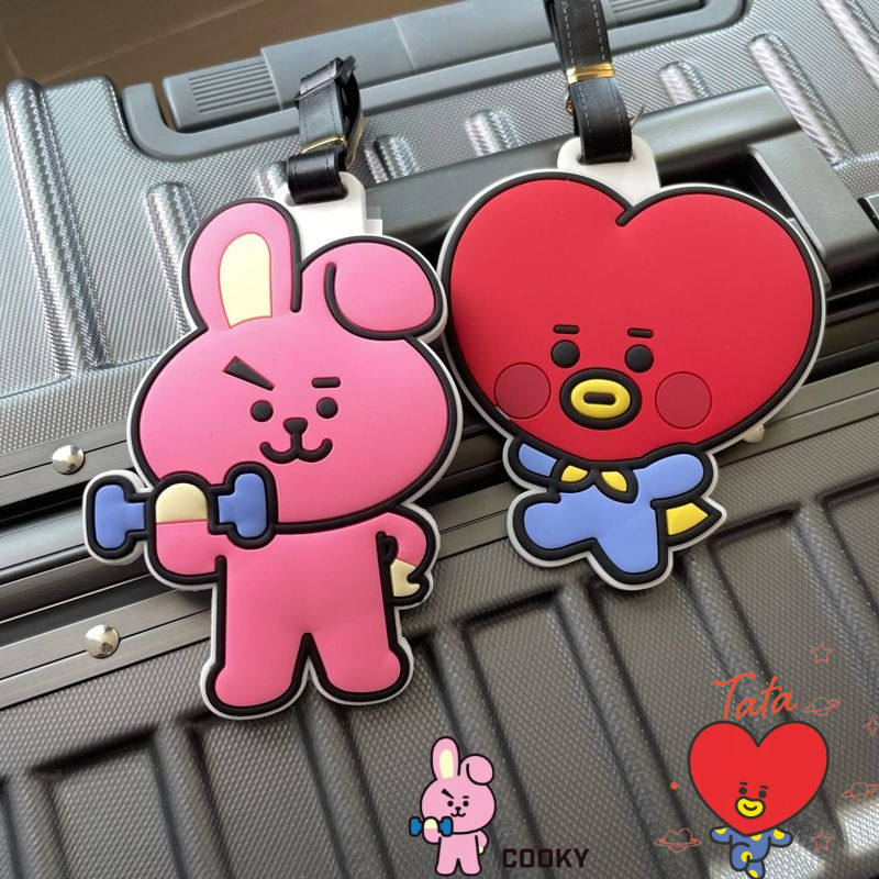 Travel Luggage Set - พวงกุญแจการ์ตูน BT21 น่ารัก สไตล์คาวาอี้ ใช้ได้ทั้งชายหญิง ใช้ติดกระเป๋าเดินทาง