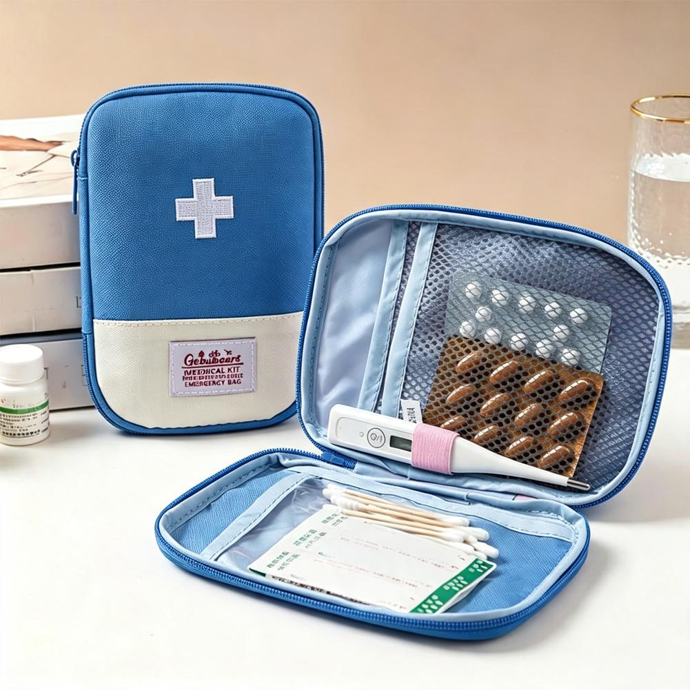Travel Luggage Set - กระเป๋าชุดปฐมพยาบาลแบบพกพาความจุขนาดใหญ่ อุปกรณ์จัดเก็บอุปกรณ์การแพทย์ฉุกเฉินสำหรับบ้าน รถยนต์ การเดินทาง แคมป์ปิ้ง และการเอาตัวรอดกลางแจ้ง