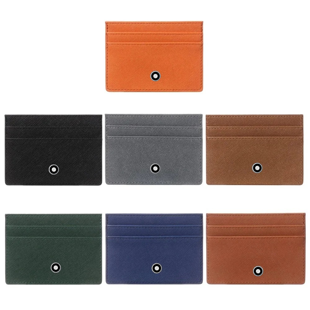 Leather Wallet Men - กระเป๋าสตางค์หนังทรงบางสำหรับผู้หญิงและผู้ชาย ดีไซน์มินิมอล ใส่เหรียญได้ ใส่บัตรได้หลายใบ คุณภาพสูง