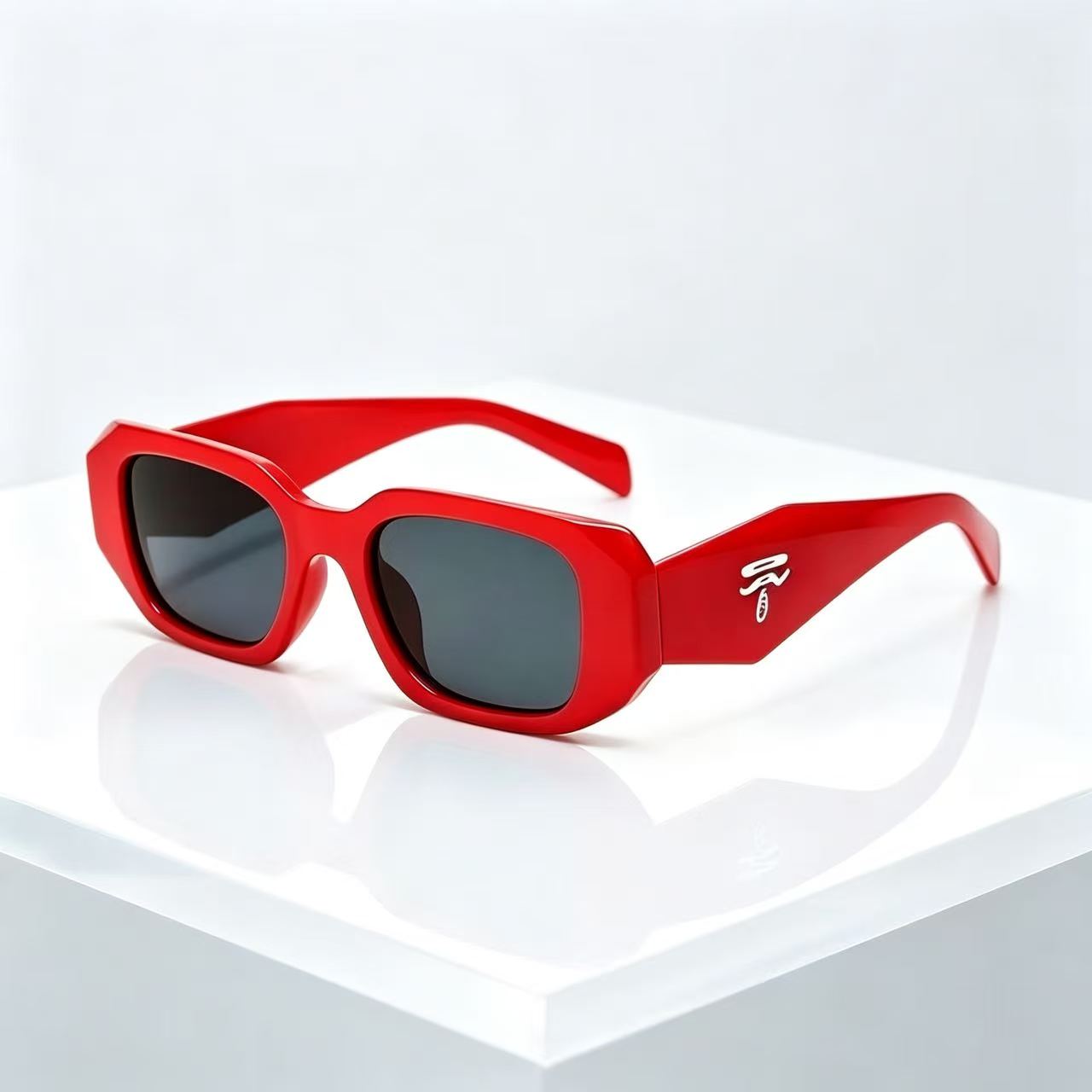 Designer Sunglasses - แว่นกันแดดทรงสี่เหลี่ยมสไตล์วินเทจ ยูนิเซ็กส์ สำหรับชายและหญิง แบรนด์หรู ดีไซเนอร์ คลาสสิก