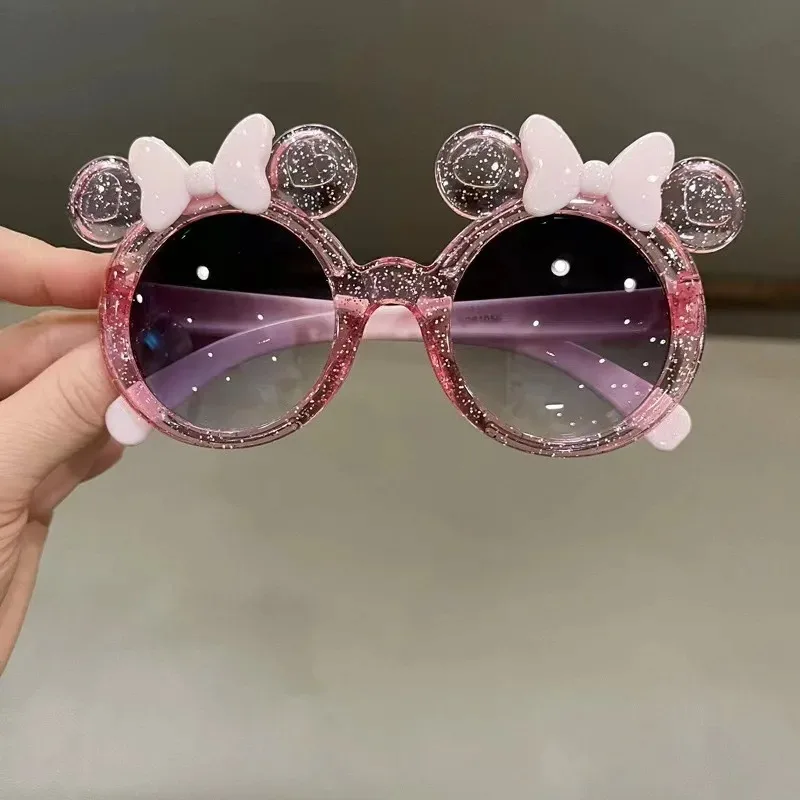 Sunglasses Uv400 - แว่นกันแดดเด็กผู้หญิง ดีไซน์ใหม่ น่ารัก ประดับโบว์คริสตัล แฟชั่นอินเทรนด์ ลายการ์ตูนสุดเก๋