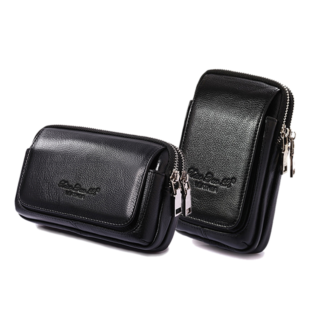 Leather Wallet Men - ผู้ชายหนังเอว Fanny Pack กระเป๋าเข็มขัดกระเป๋าบุหรี่ ID ผู้ถือบัตรกระเป๋ากระเป๋า