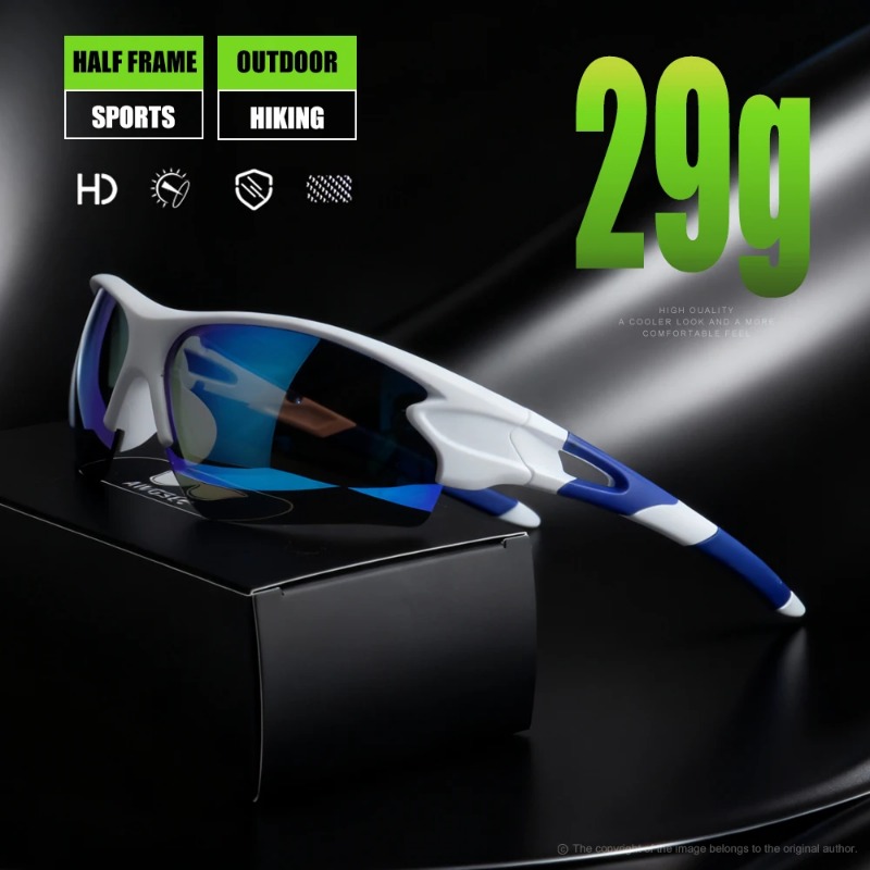 Sunglasses Uv400 - แว่นกันแดดโพลาไรซ์แบบพันรอบศีรษะ ป้องกันรังสียูวี 400 เหมาะสำหรับปั่นจักรยาน ขับรถ ตกปลา