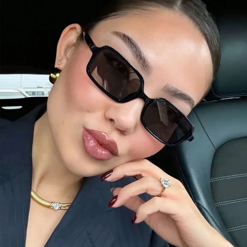 Designer Sunglasses - แว่นกันแดดทรงสี่เหลี่ยมเล็กสุดเซ็กซี่ แฟชั่นผู้หญิง วินเทจ แบรนด์ดีไซเนอร์ แว่นกันแดดผู้ชาย แว่นตาผู้หญิง