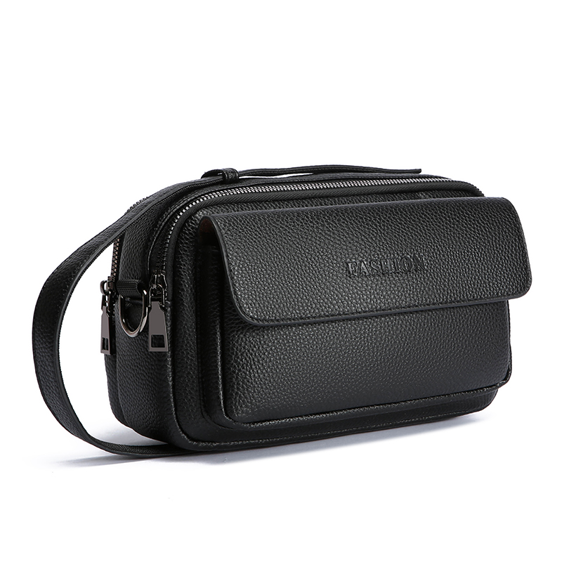 Leather Wallet Men - กระเป๋าคลัทช์หนังผู้ชายรุ่นใหม่ปี 2026 แบบหลายช่องใส่ของ ความจุขนาดใหญ่ กระเป๋าสะพายอเนกประสงค์ กระเป๋าสตางค์พกพาสำหรับเดินทาง