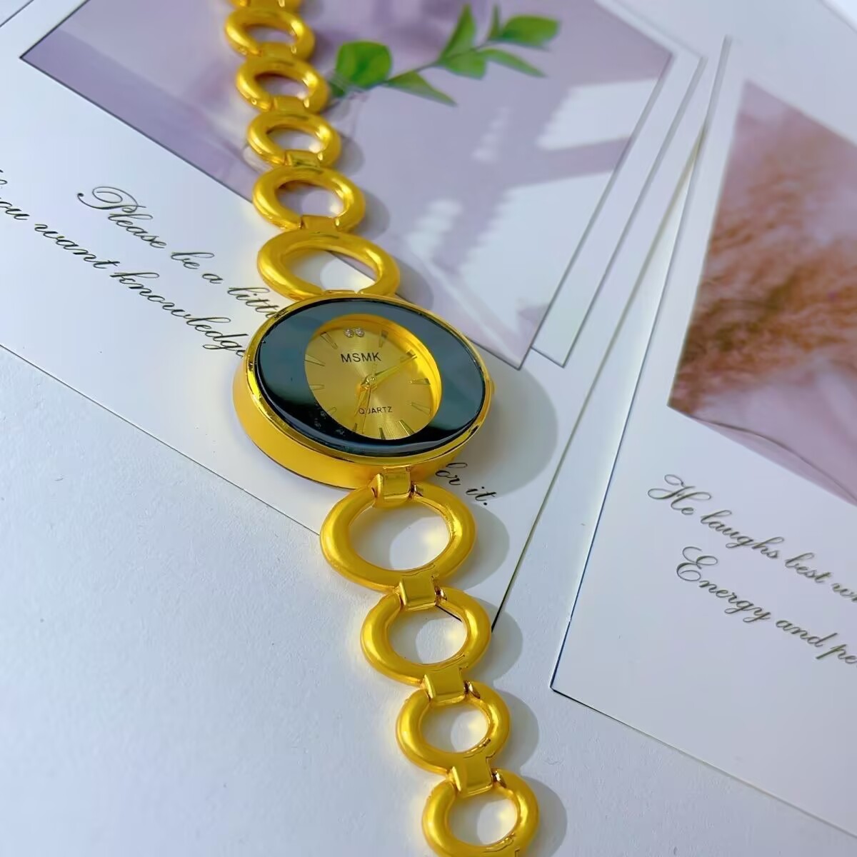 Gold Plated Jewelry - ใหม่อเมริกัน 24K ชุบทองนาฬิกางานแต่งงานเครื่องประดับของขวัญสำหรับคนรัก YY10746
