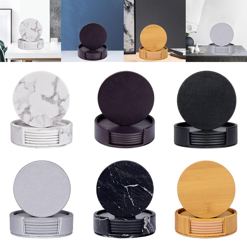 แผ่นรองแก้วหินอ่อนทรงกลมพร้อมท - Marble Coaster Set บทวิจารณ์และราคา