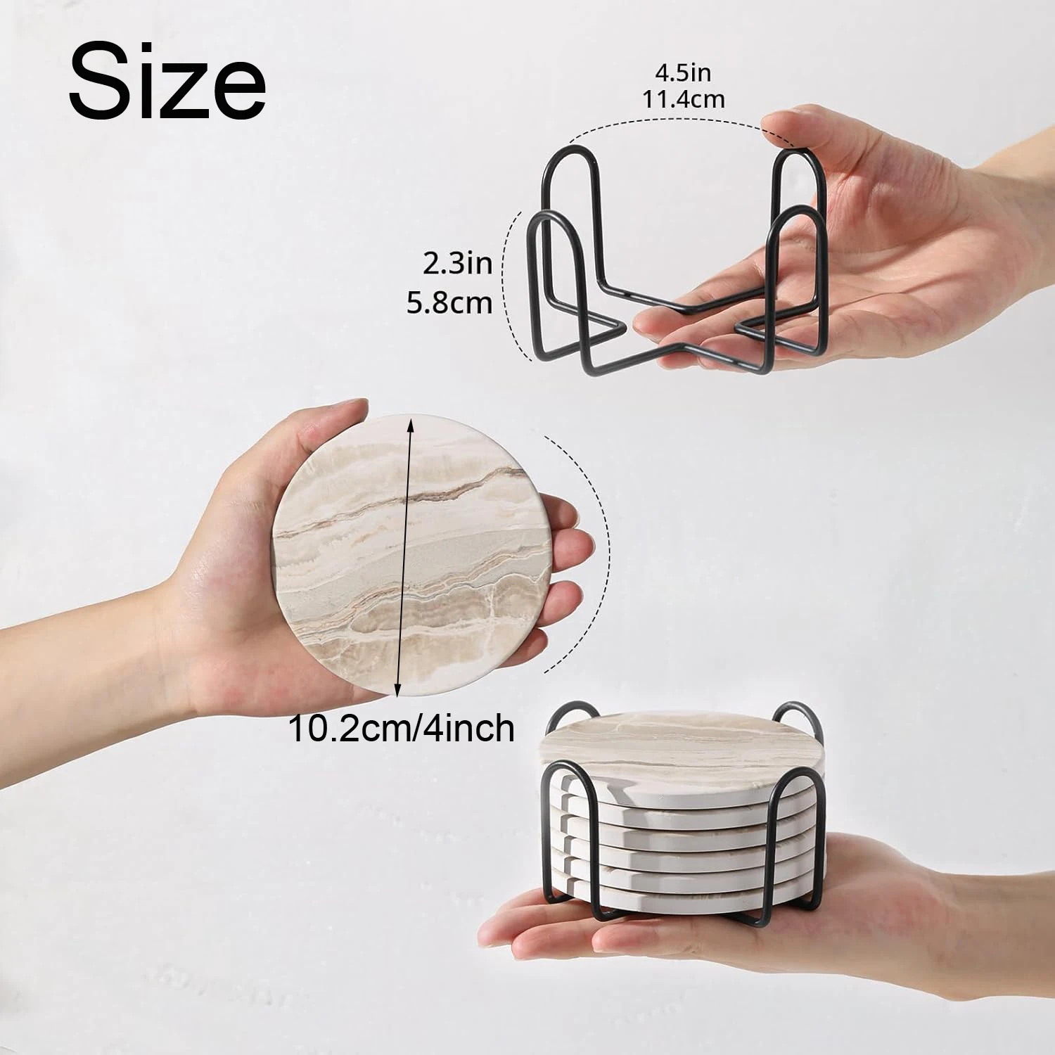 ชุดที่รองแก้วเครื่องดื่ม 6 ชิ้ - Marble Coaster Set บทวิจารณ์และราคา
