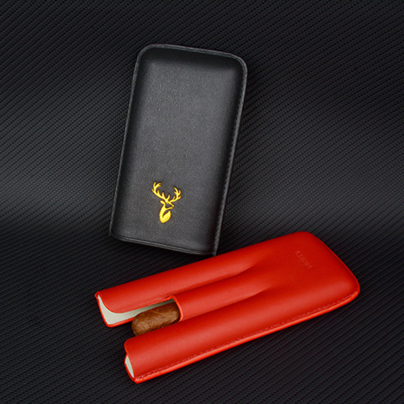 54 แหวนหนังซิการ์สีดําสีแดงผู้ - Premium Cigar Case บทวิจารณ์และราคา