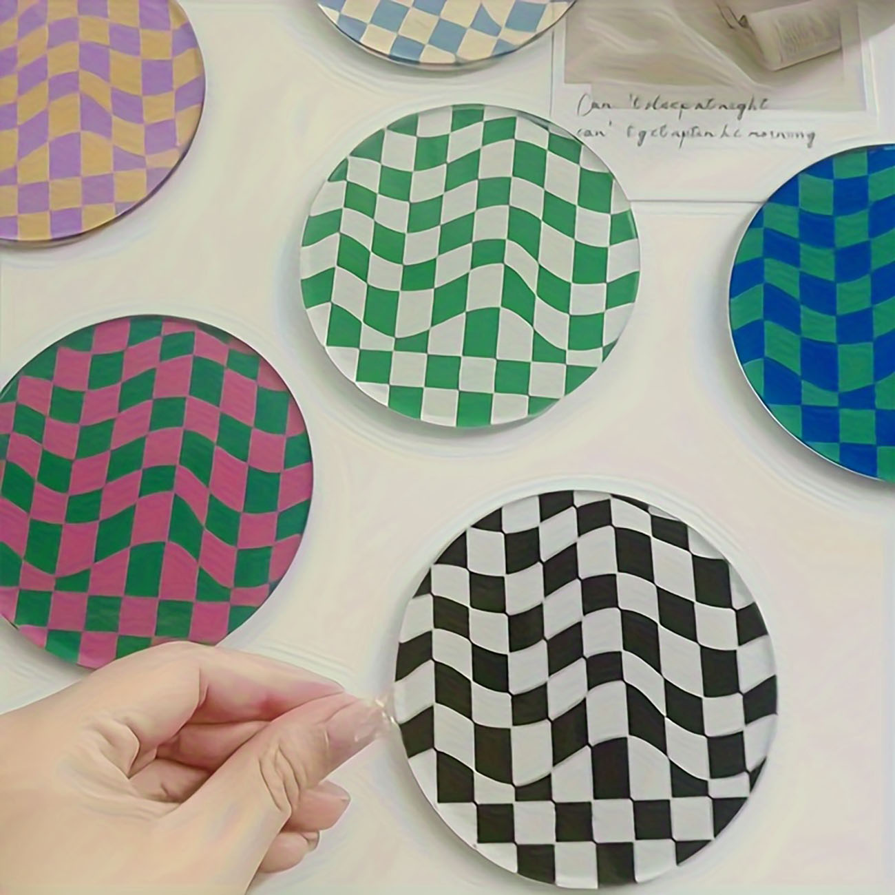 6 ชิ้น - ที่รองแก้วไม้ กันลื่น - Marble Coaster Set บทวิจารณ์และราคา