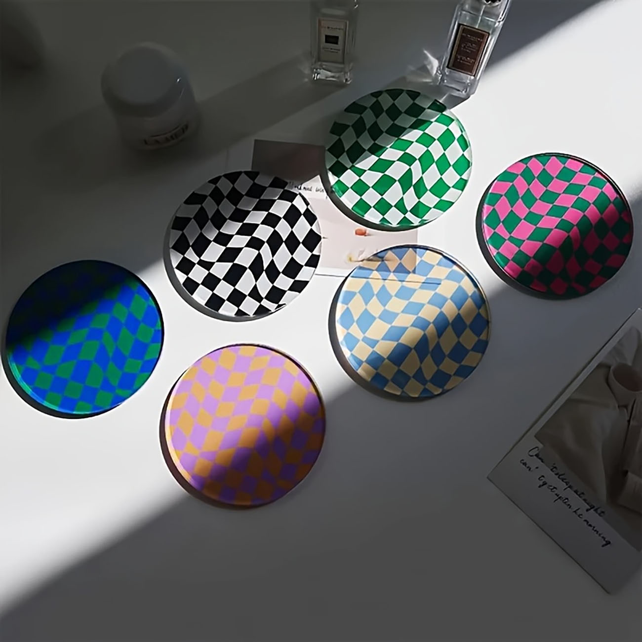 6 ชิ้น - ที่รองแก้วไม้ กันลื่น - Marble Coaster Set บทวิจารณ์และราคา