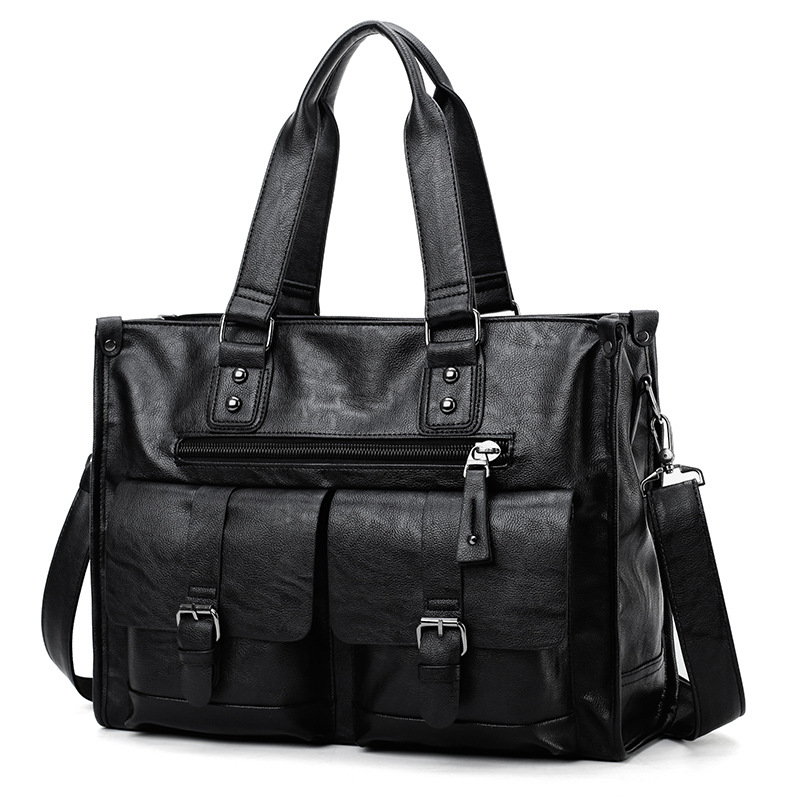 กระเป๋าเอกสารหนัง PU แบบสะพายไ - Leather Briefcase บทวิจารณ์และราคา