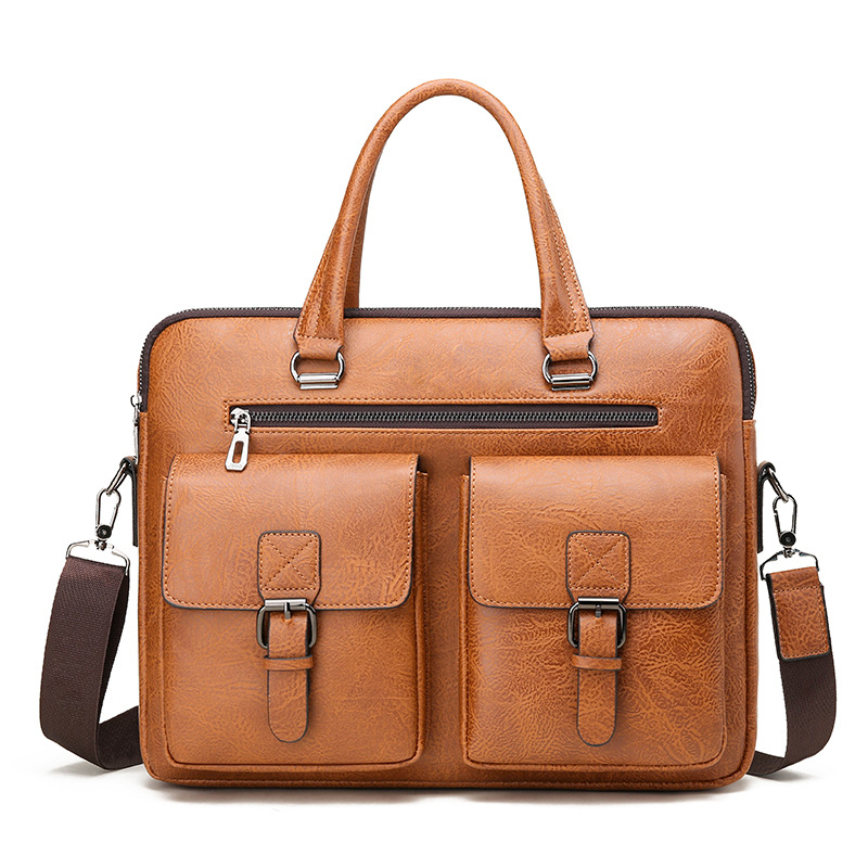 กระเป๋าใส่เอกสารทางธุรกิจของผู - Leather Briefcase บทวิจารณ์และราคา