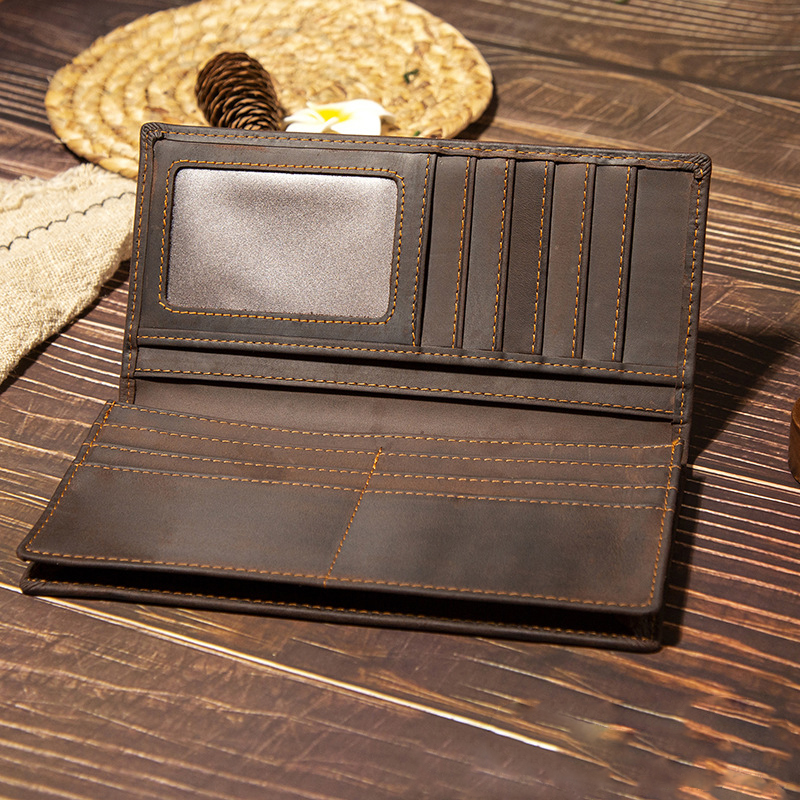 กระเป๋าสตางค์หนังแท้ผู้ชาย  ใส - Leather Wallet Men บทวิจารณ์และราคา