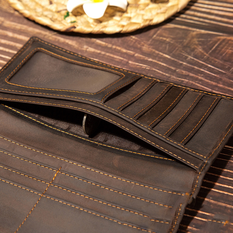 กระเป๋าสตางค์หนังแท้ผู้ชาย  ใส - Leather Wallet Men บทวิจารณ์และราคา