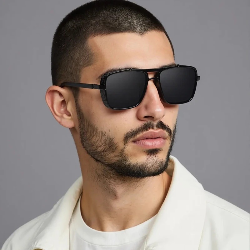 แว่นกันแดดทรงสี่เหลี่ยมผืนผ้าส - Sunglasses Uv400 บทวิจารณ์และราคา