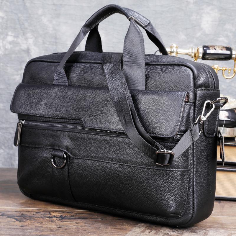 ชายหนังแท้กระเป๋าถือผู้ชายเดิน - Leather Briefcase บทวิจารณ์และราคา