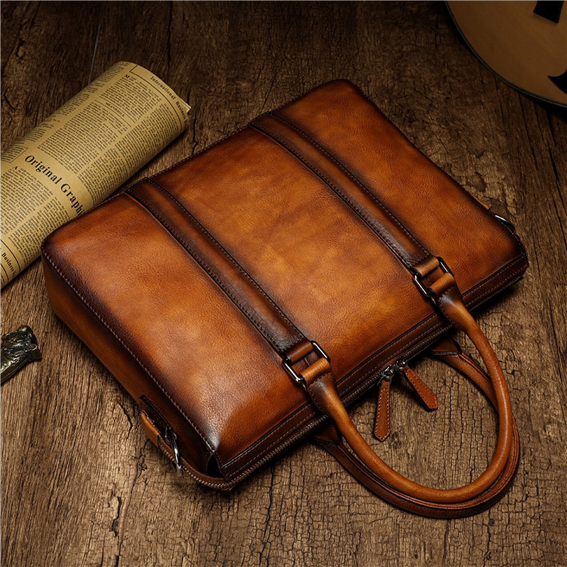 กระเป๋าเอกสารหนังแท้คุณภาพสูง  - Leather Briefcase บทวิจารณ์และราคา