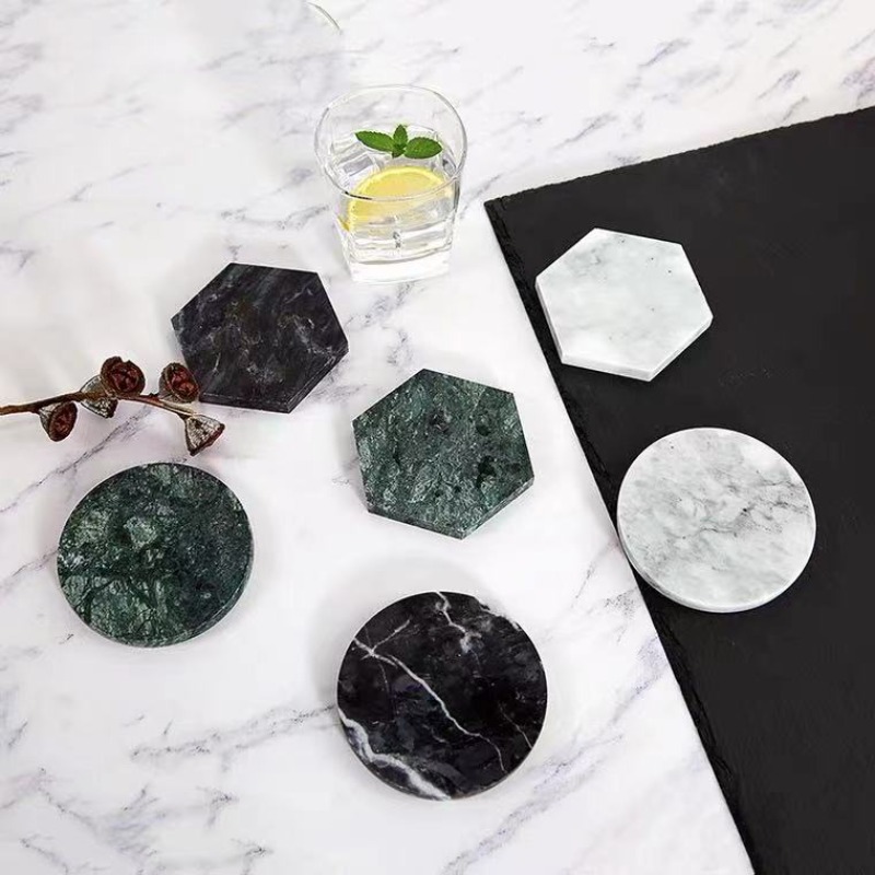 ที่รองแก้วหินอ่อน1ชิ้นแผ่นรองแ - Marble Coaster Set บทวิจารณ์และราคา