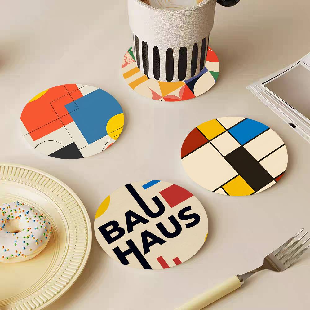 แผ่นรองแก้วไม้ทรงกลมสไตล์บาวเฮ - Marble Coaster Set บทวิจารณ์และราคา