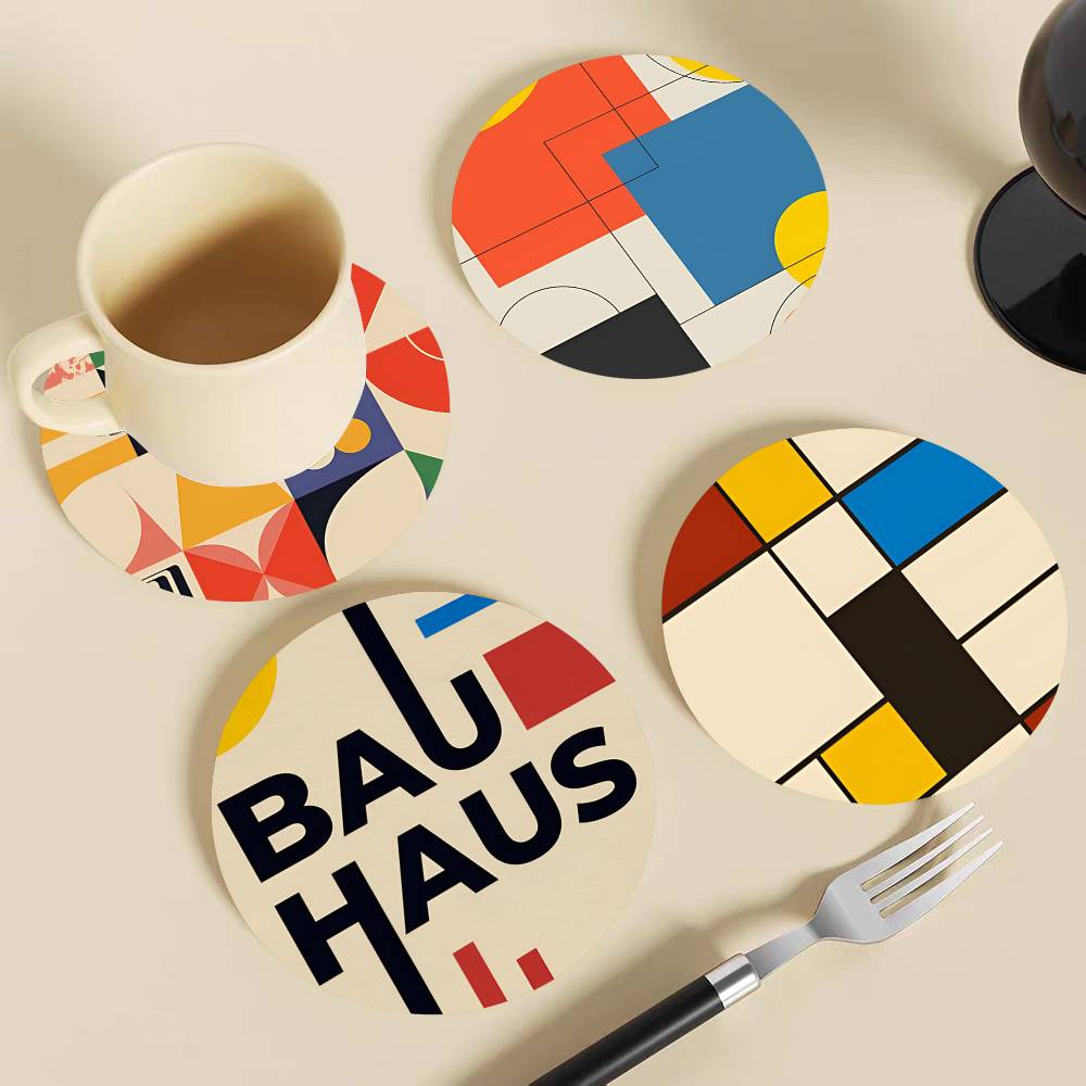 แผ่นรองแก้วไม้ทรงกลมสไตล์บาวเฮ - Marble Coaster Set บทวิจารณ์และราคา