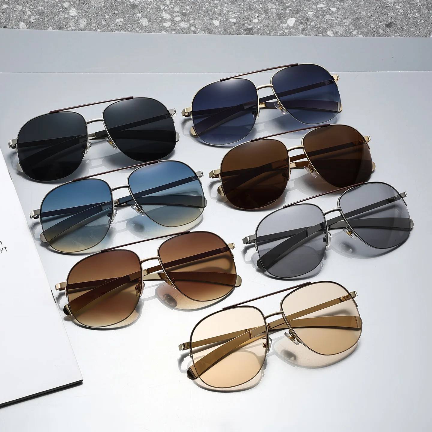 แว่นกันแดดทรงนักบินโอเวอร์ไซส์ - Sunglasses Uv400 บทวิจารณ์และราคา
