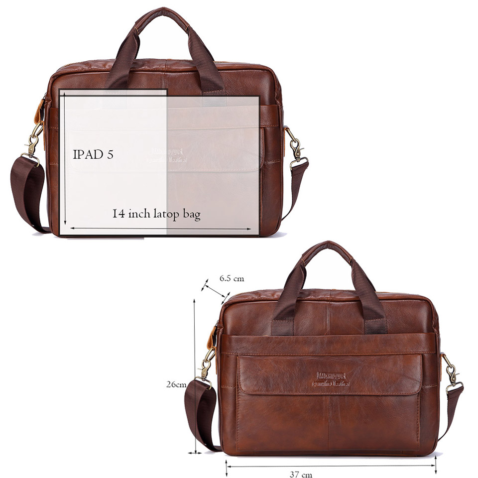 ผู้ชายหนังแท้กระเป๋าถือหนังแล็ - Leather Briefcase บทวิจารณ์และราคา