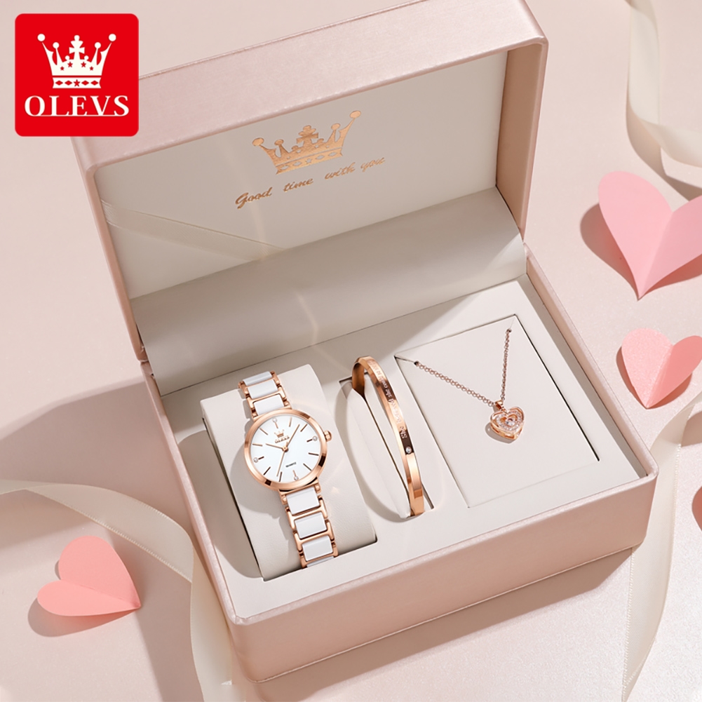 นาฬิกาข้อมือผู้หญิง OLEVS รุ่น - Luxury Gift Set บทวิจารณ์และราคา