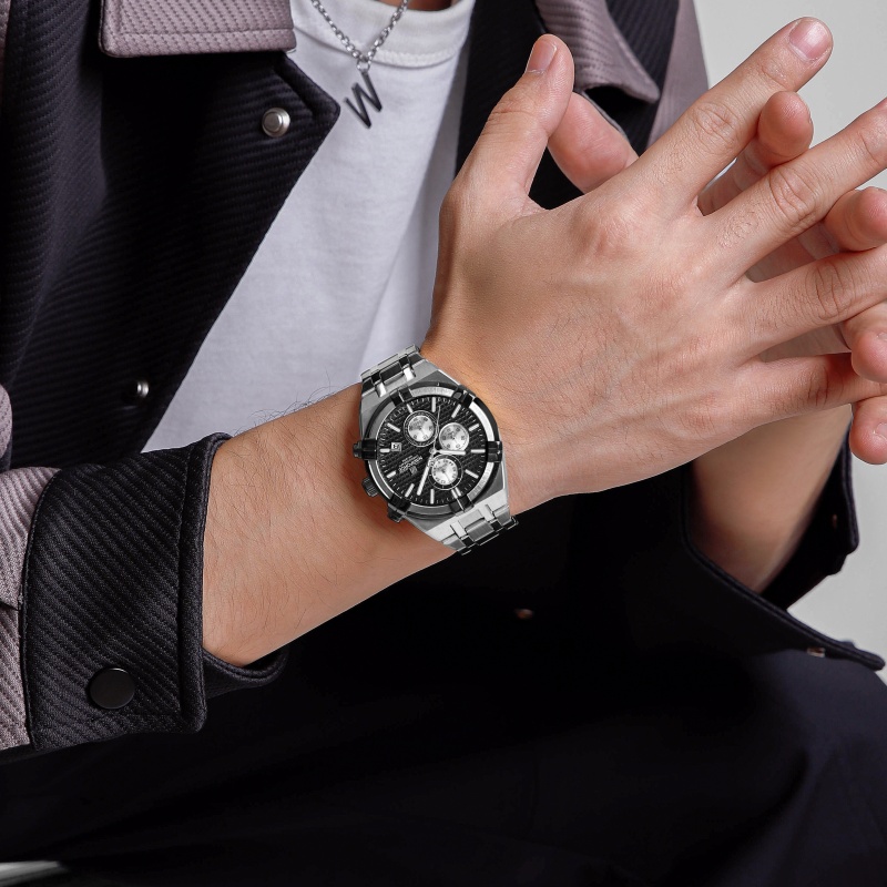 นาวิฟอร์ซ นาฬิกาควอตซ์โครโนกรา - Luxury Watch Men บทวิจารณ์และราคา