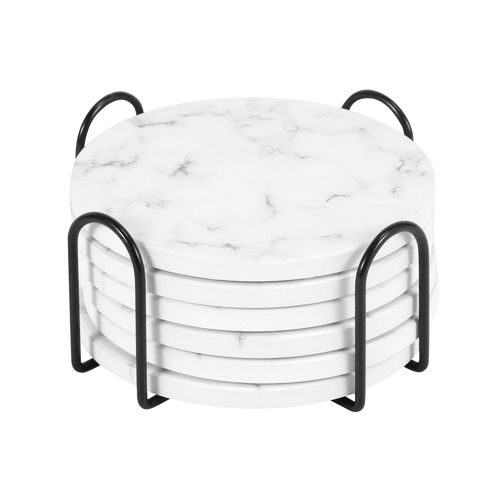 ABAH-ที่รองแก้วดูดซับน้ำสำหรับ - Marble Coaster Set บทวิจารณ์และราคา