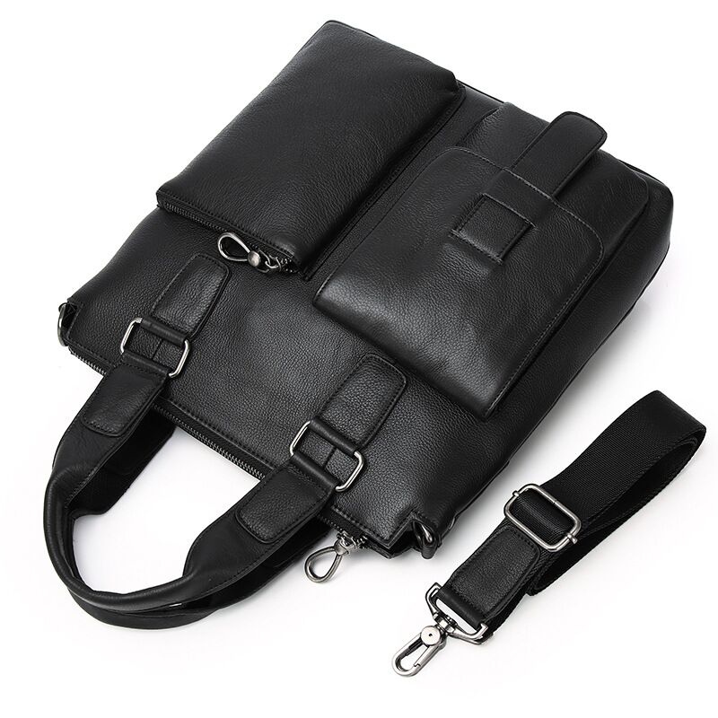 ชายแนวตั้งกระเป๋าถือชายหนังแท้ - Leather Briefcase บทวิจารณ์และราคา
