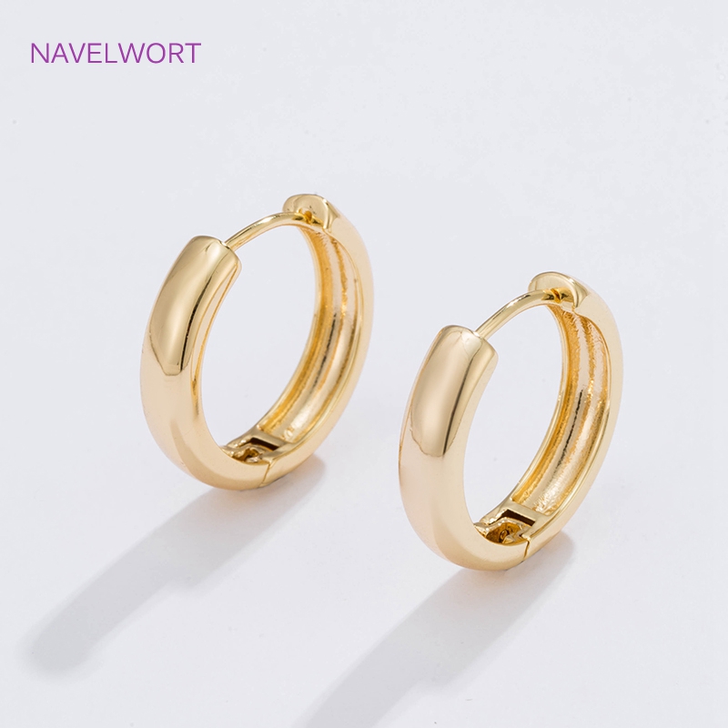 6 ขนาดต่างหูห่วงวงกลมชุบทองของ - Gold Plated Jewelry บทวิจารณ์และราคา