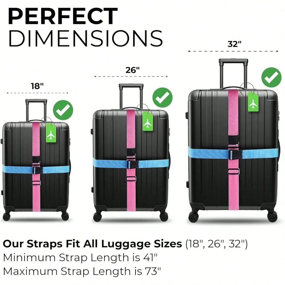 ชุดสายรัดกระเป๋าเดินทางพร้อมป้ - Travel Luggage Set บทวิจารณ์และราคา