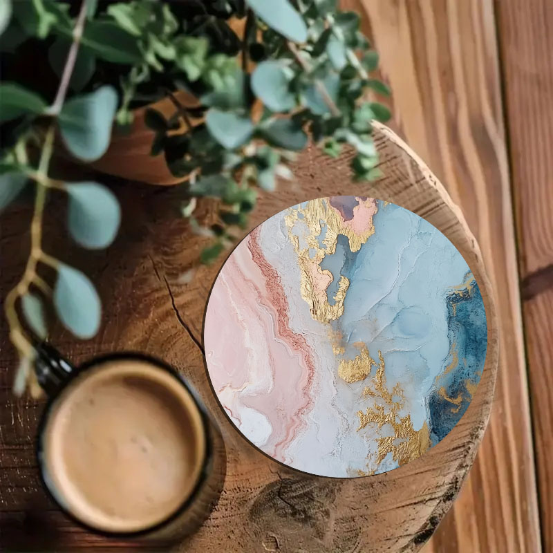 ที่รองแก้วลายหินอ่อน 4 ชิ้น เห - Marble Coaster Set บทวิจารณ์และราคา