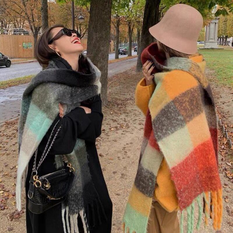 ใหม่หรูหราฤดูหนาวหนาผ้าพันคอผู - Cashmere Scarf บทวิจารณ์และราคา