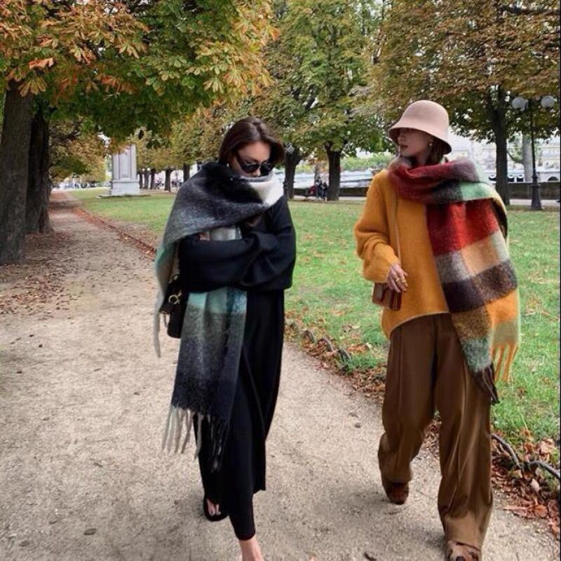 ใหม่หรูหราฤดูหนาวหนาผ้าพันคอผู - Cashmere Scarf บทวิจารณ์และราคา