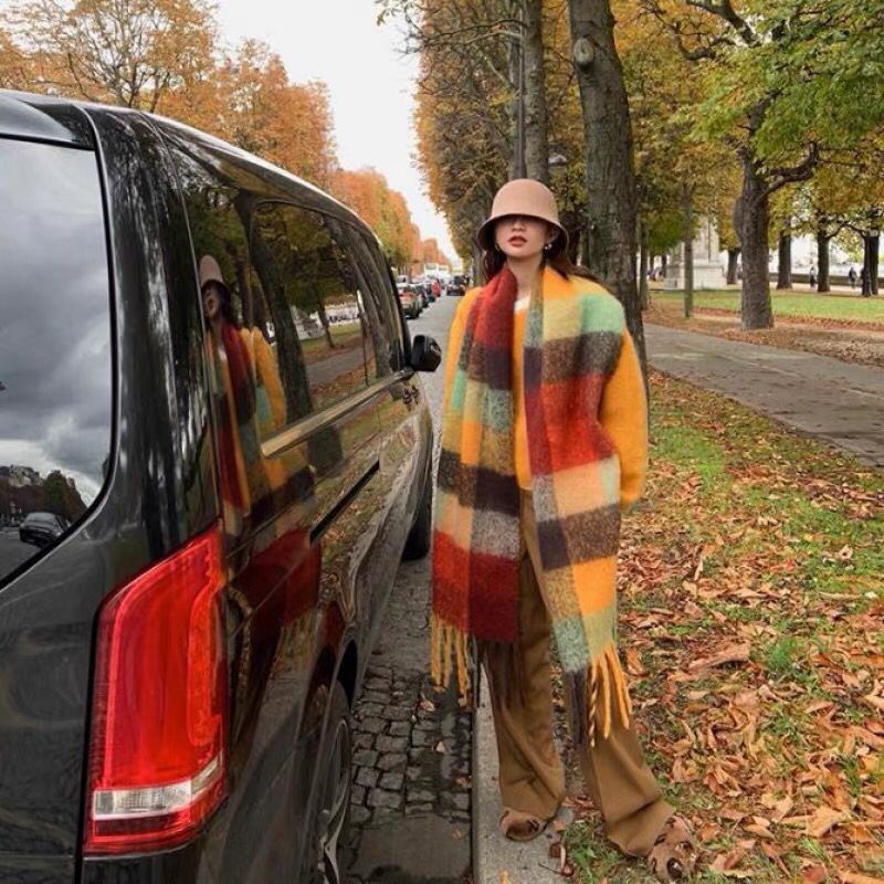 ใหม่หรูหราฤดูหนาวหนาผ้าพันคอผู - Cashmere Scarf บทวิจารณ์และราคา