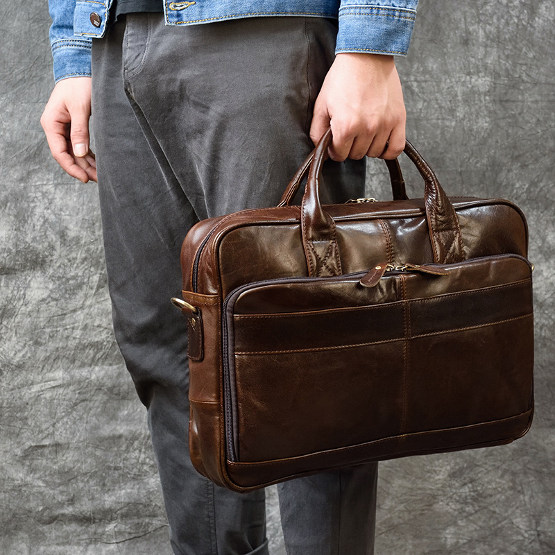 กระเป๋าถือหนังแท้หรูหราสำหรับผ - Leather Briefcase บทวิจารณ์และราคา