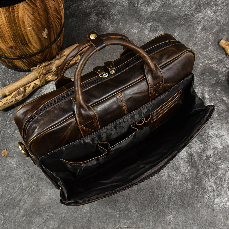 กระเป๋าถือหนังแท้หรูหราสำหรับผ - Leather Briefcase บทวิจารณ์และราคา