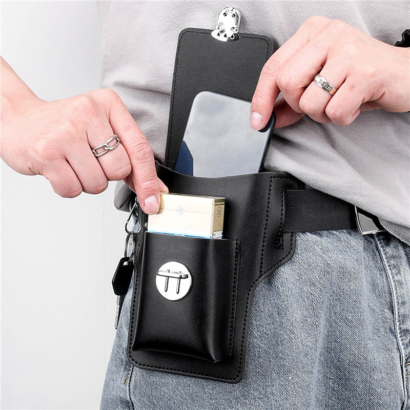 ซองใส่โทรศัพท์มือถือแบบคาดเอวส - Leather Wallet Men บทวิจารณ์และราคา