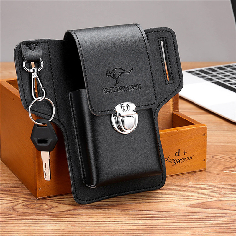 ซองใส่โทรศัพท์มือถือแบบคาดเอวส - Leather Wallet Men บทวิจารณ์และราคา