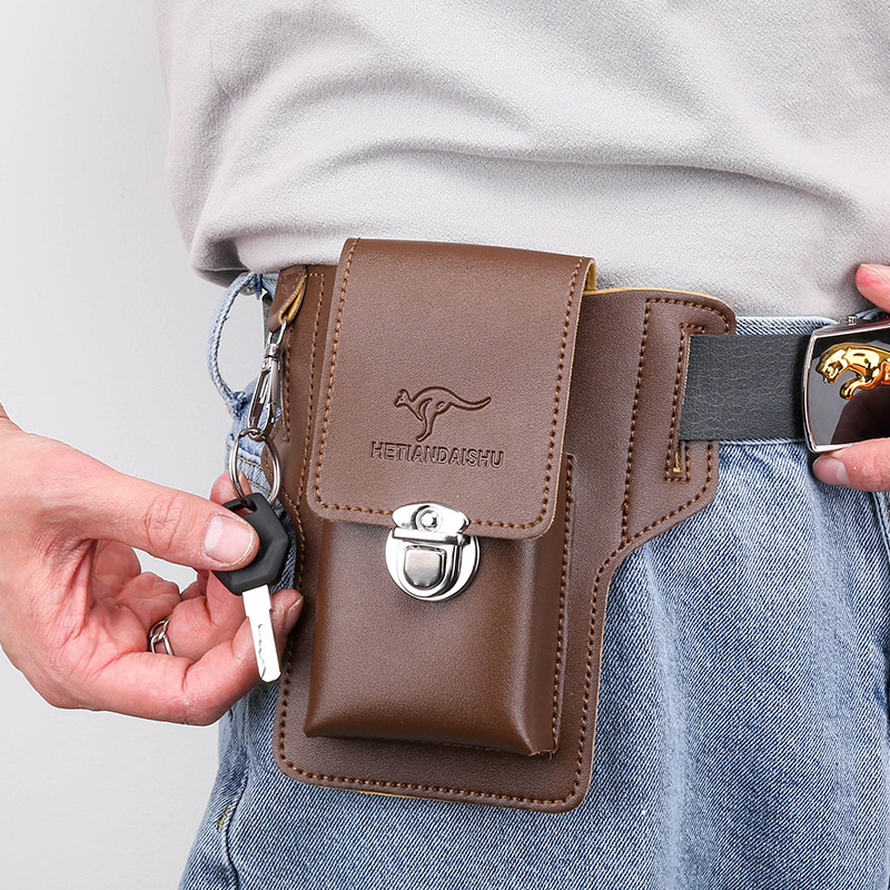 ซองใส่โทรศัพท์มือถือแบบคาดเอวส - Leather Wallet Men บทวิจารณ์และราคา