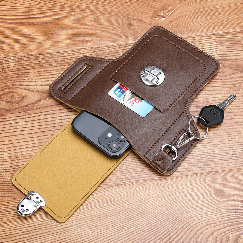 ซองใส่โทรศัพท์มือถือแบบคาดเอวส - Leather Wallet Men บทวิจารณ์และราคา