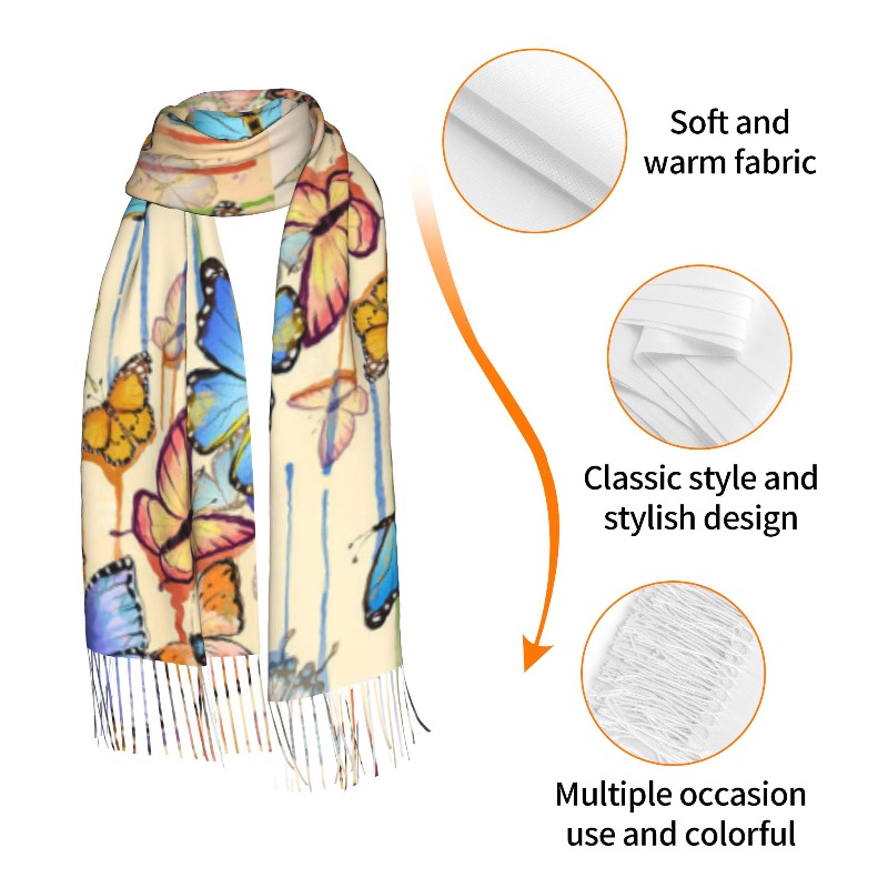 ผ้าพันคอแคชเมียร์ลายผีเสื้อสไต - Cashmere Scarf บทวิจารณ์และราคา