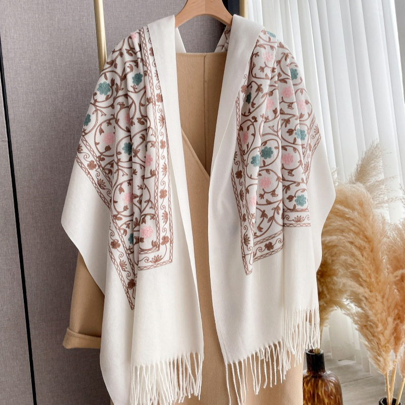 ผ้าพันคอแคชเมียร์ปักลายใหม่ปี  - Cashmere Scarf บทวิจารณ์และราคา