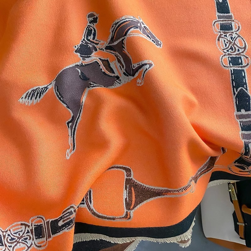 ผ้าพันคอแคชเมียร์เทียมลายม้าเร - Cashmere Scarf บทวิจารณ์และราคา