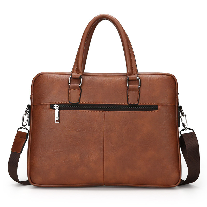 CFUN YA ใหม่ผู้ชายกระเป๋าถือ14 - Leather Briefcase บทวิจารณ์และราคา